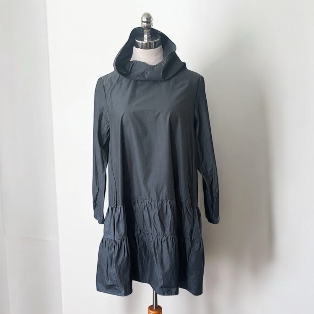 ROSSO35 Popover Funnel Neck Tunic Dress